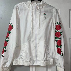 Rose Detailed Windbreaker